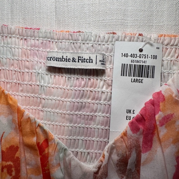 Abercrombie & Fitch NWT Floral Ruffle Sleeve Top - Picture 6 of 6